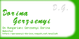 dorina gerzsenyi business card